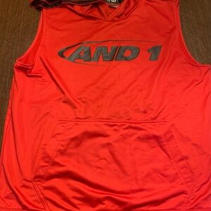 AND1 Red Sleeveless Hoodie